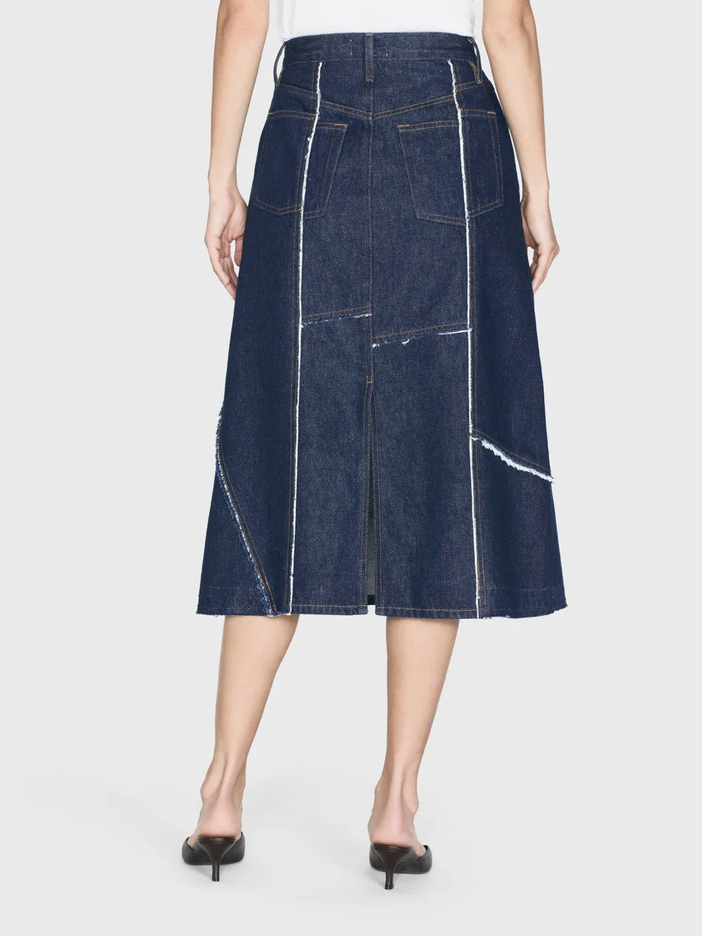 The Patchwork Midi Skirt -- Hemlock