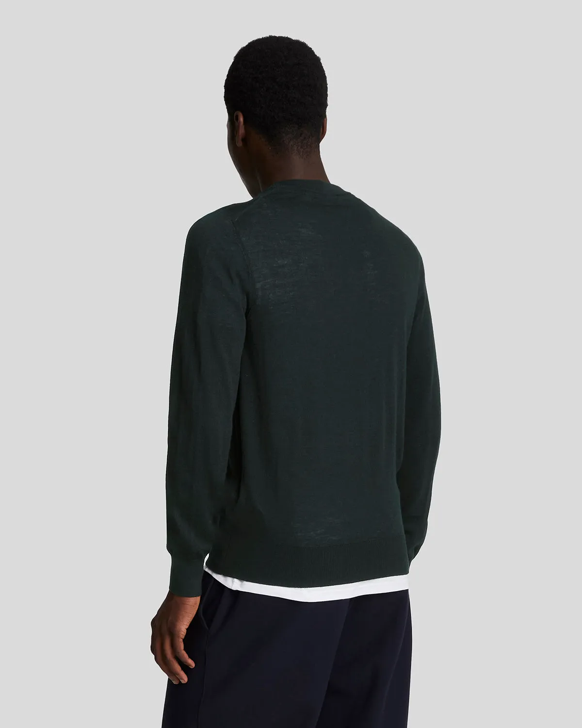 Tonal Eagle Merino Crew Neck Jumper