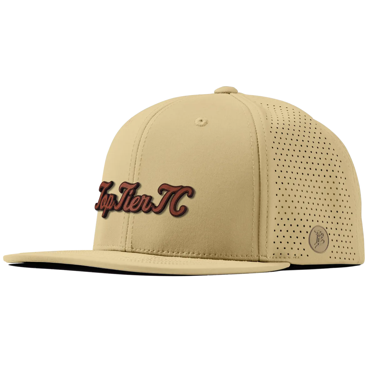 Top Tier Script Tan Flat Elite