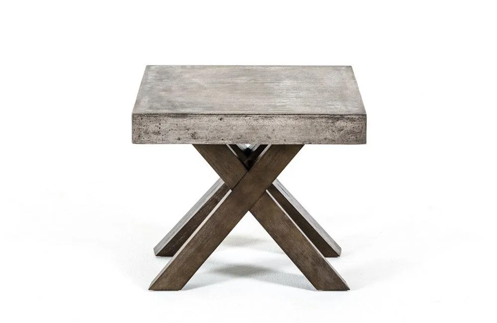 Urban Concrete Square End Table