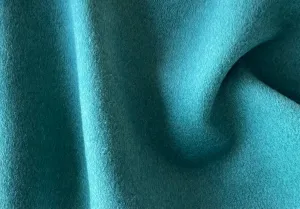 Verdant Teal Blue Cashmere Blend Coating (Made in Italy)