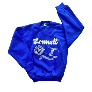 Vintage 1990's Blue "Ski" Sweatshirt 10-12Y