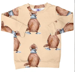 Vintage Beige Platypus Kids' Jumper