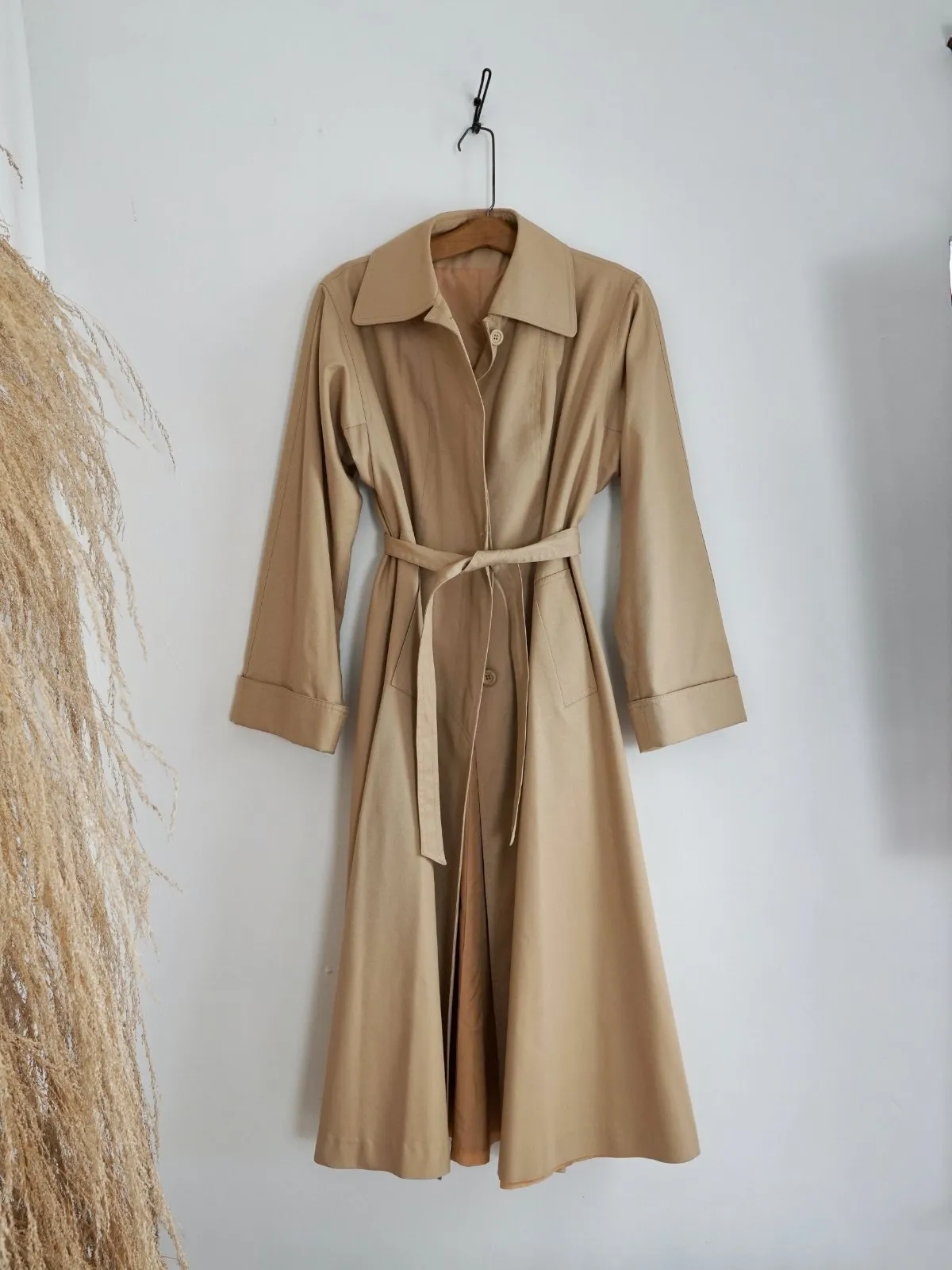 Vintage Classic Belted Trench Coat