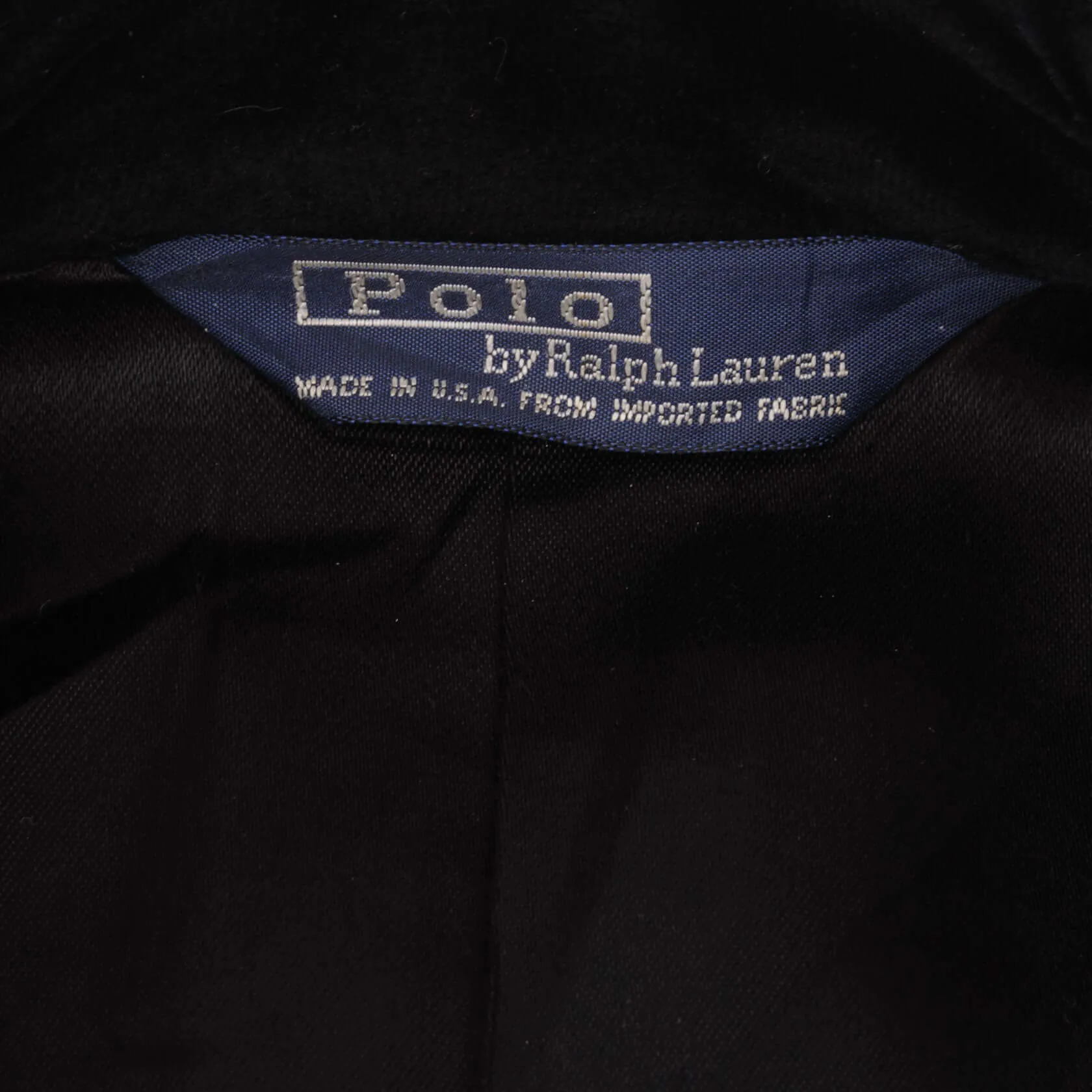 VINTAGE POLO RALPH LAUREN WOOL PEA COAT JACKET 1990S SIZE 42 MADE IN USA