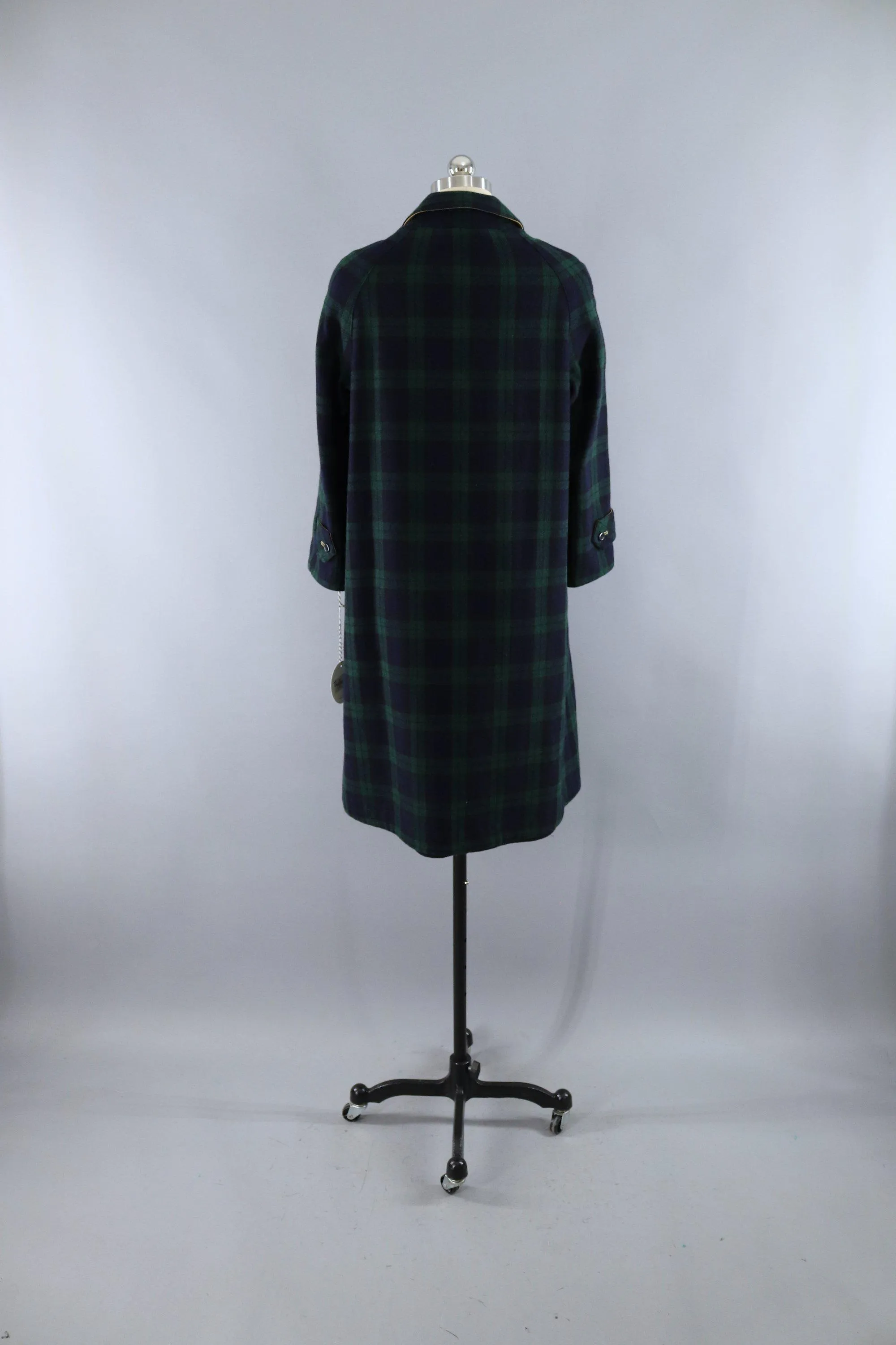 Vintage Scotland Black Watch Tartan Wool Coat