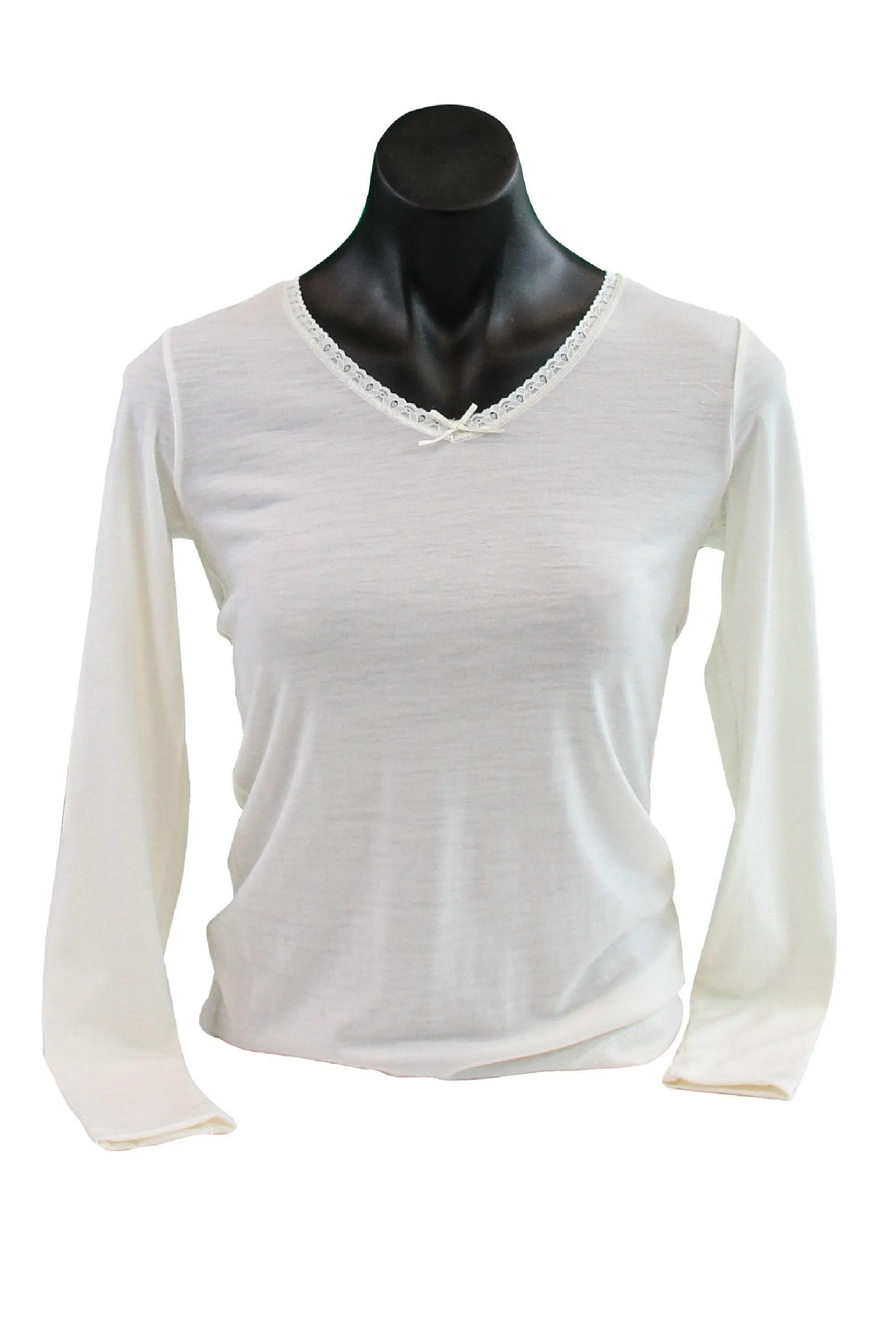 Women's Merino V Neck Long Sleeve Thermal Top