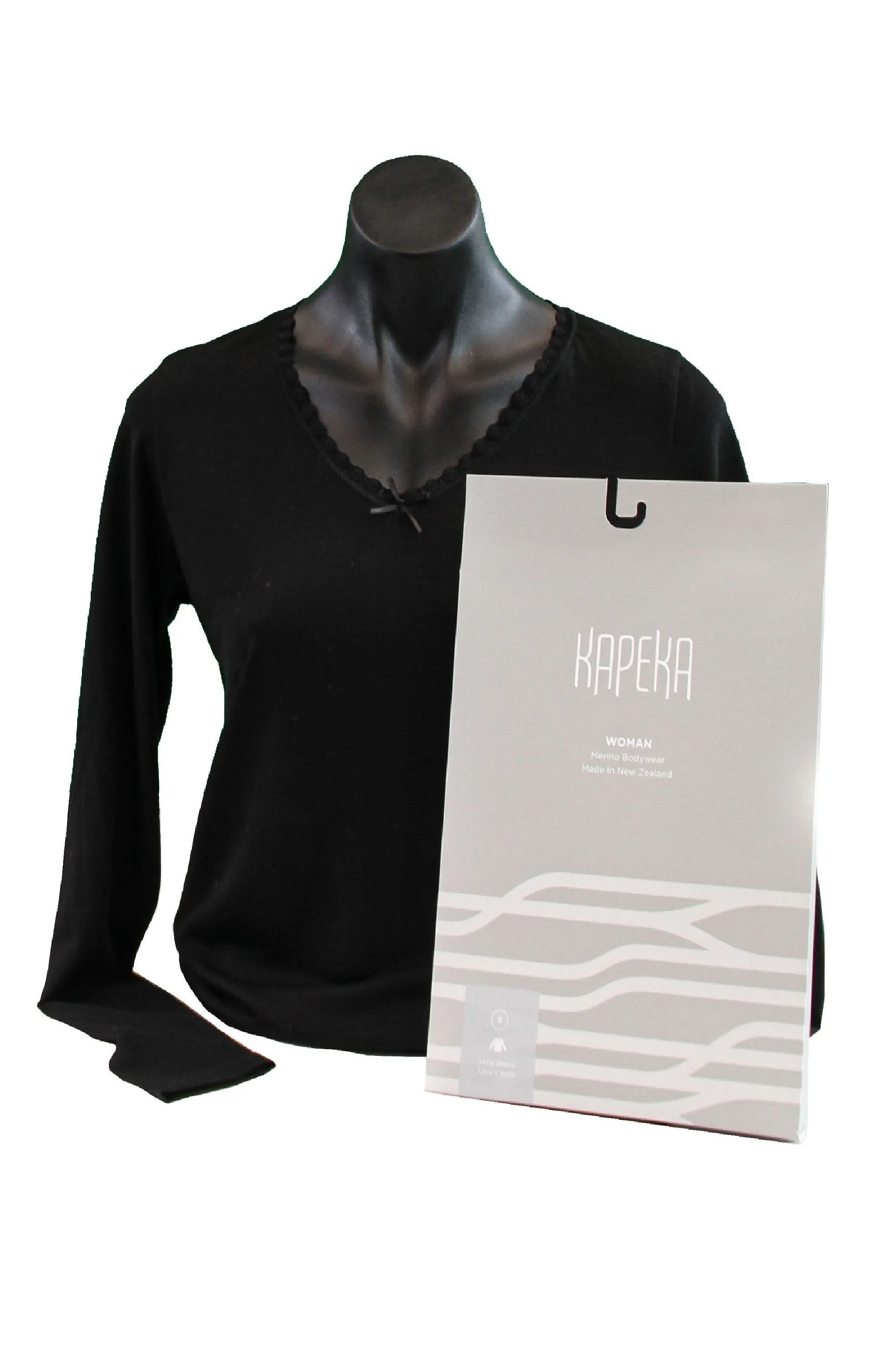 Women's Merino V Neck Long Sleeve Thermal Top