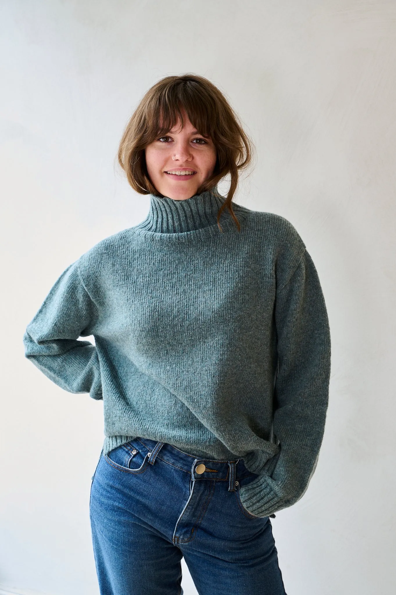 Women's Plain Knit Lambswool Jumper