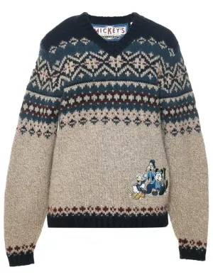 Wool Mickey Nordic Jumper - S